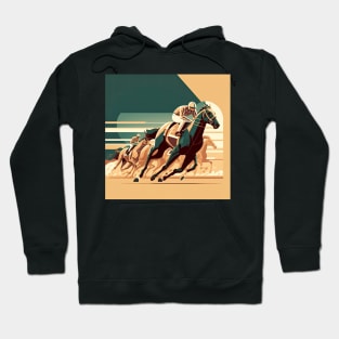 Art Deco Style Horse Racing Hoodie